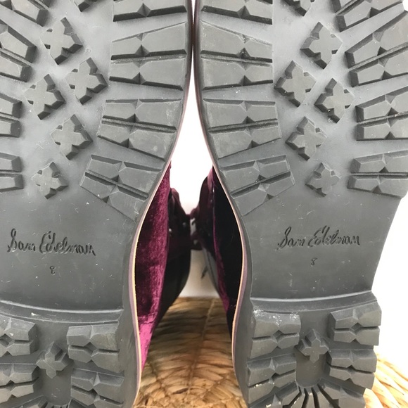 Sam Edelman Browan Velvet Ribbon Lace Up Boot - Picture 8 of 10